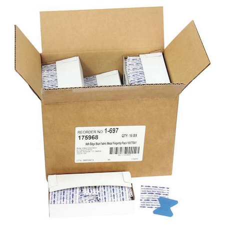 First Aid Only Metal Detectable Fingertip Bandage, PK1500 1-697