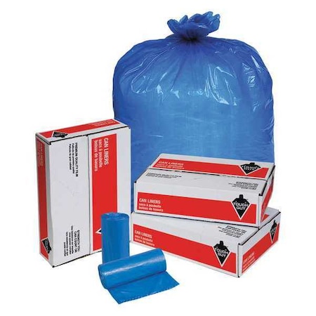 Tough Guy 45 Gal Biohazard Bags, 40 in x 48 in, Super Heavy-Duty, 1.2 mil, Blue, 100 Pack 31DL05