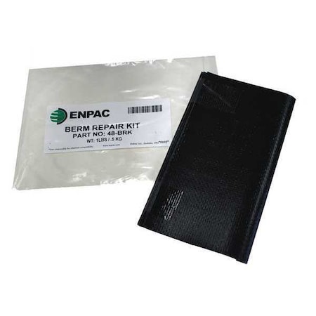 Enpac Spill Berm, 8in.L, 11in.W, 0.1in.H, Black 48-BRK