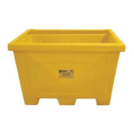 Enpac Storage Tote 30.06 cu ft Volume Cap., 51 in L, 46 1/2 in W, 33 in H, Plastic, Yellow 1520-YE