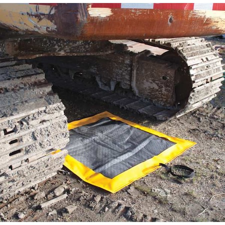 Enpac Maintenance Blanket, Absorbs 12 gal. Universal, Black/Yellow 5693-YE