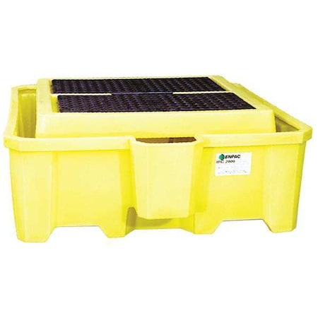 Enpac Spill Pallet, 385 gal Spill Capacity, Not Applicable Drums, 8,000 lb Load Capacity, HDPE 5469-YE-D