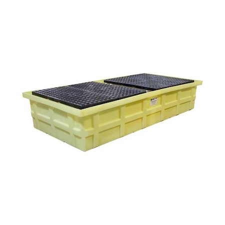 Enpac Spill Pallet, 385 gal Spill Capacity, Not Applicable Drums, 8,000 lb Load Capacity, HDPE 5482-YE