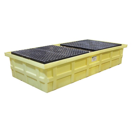 Enpac Spill Pallet, 385 gal Spill Capacity, Not Applicable Drums, 8,000 lb Load Capacity, HDPE 5482-YE-D