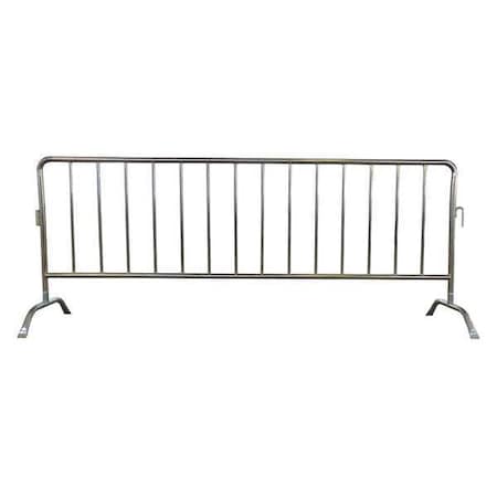 Zoro Select Crowd Control Barrier, Silver, No Legend, Zinc Plated 31DW16