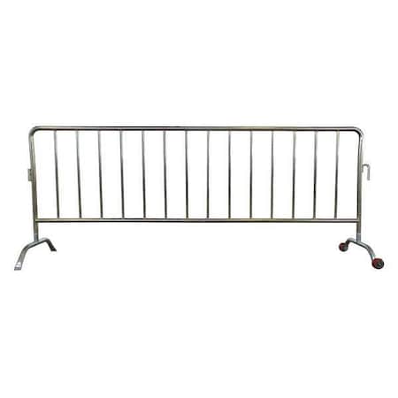 Zoro Select Crowd Control Barrier, Silver, No Legend, Zinc Plated 31DW25