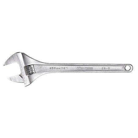 Westward Adj. Wrench, 24", 2-3/4" Cap., Chrome 31D027