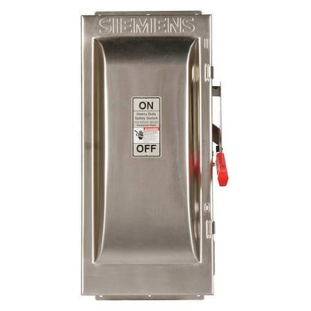 Siemens Fusible, Safety Switch, Heavy Duty, 600 V, 3PST HF363SS