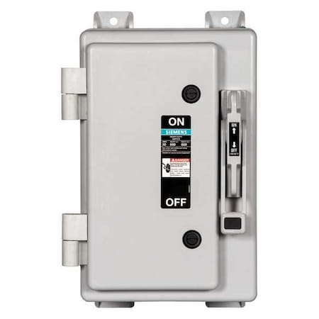 Siemens Nonfusible, Safety Switch, Heavy Duty, 600 V, 3PST, NEMA 4X HNF361X