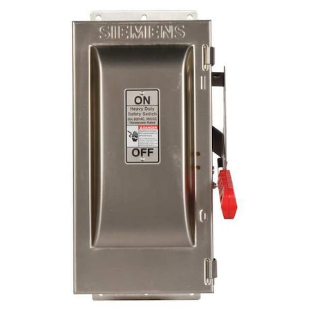 Siemens Nonfusible, Safety Switch, Heavy Duty, 600 V, 3PST, NEMA 4 HNF361SS