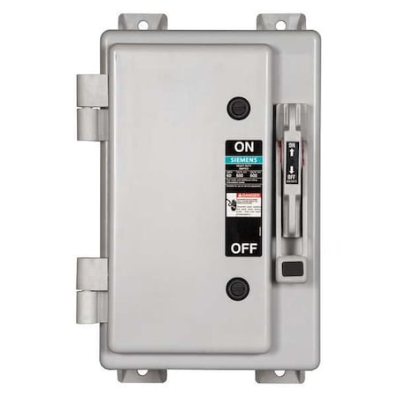 SIEMENS Nonfusible Safety Switch, Heavy Duty, 600V AC, 3PST, 60 A, NEMA 4X HNF362X