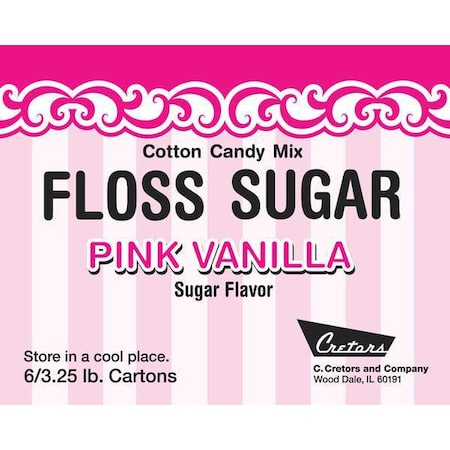 Cretors Cotton Candy Vanilla Mix, 3-1/4 lb., PK6 7409