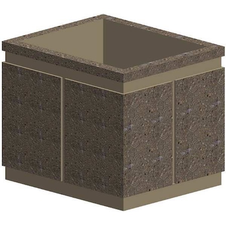 Petersen Manufacturing 36" x 30" Security Planter, Concrete SP36X30