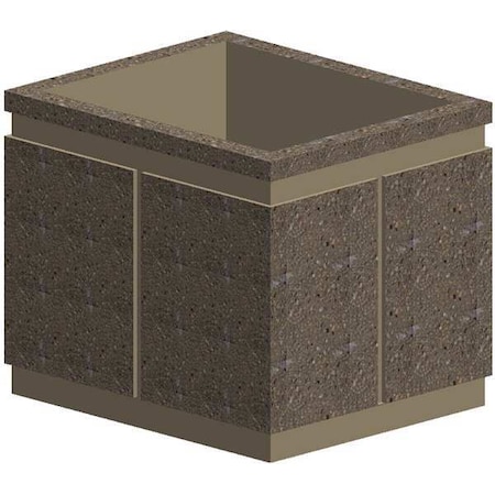 Petersen Manufacturing 36"36" x 30" Security Planter, Concrete SP36