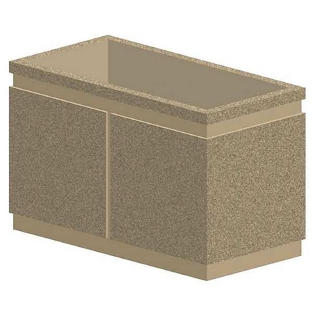 Petersen Manufacturing 24" x 48" Security Planter, Concrete P24X48