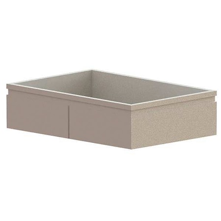 Petersen Manufacturing 72" x 48" Security Planter, Concrete P72X48X30