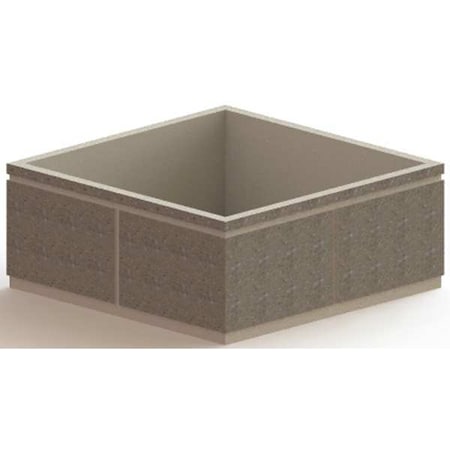Petersen Manufacturing 72" x 72" Security Planter, Concrete SP72
