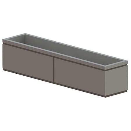 Petersen Manufacturing 135" x 30" Security Planter, Concrete P135X30X30