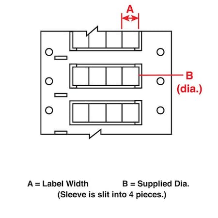Brady 1/2" x 41/64" White Wire Marking Sleeves PS-375-2-WT-S-4