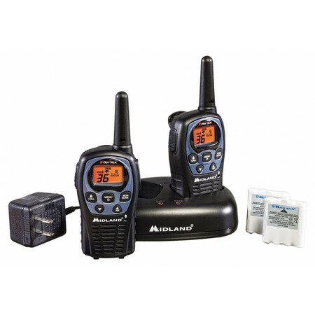 Midland Radio Two Way Radio, LCD, Black, 462 MHz LXT560VP3