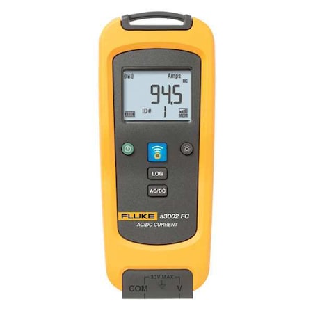 Fluke Digital Clamp Meter, Backlit LCD, 600 A, 1.2 in (30 mm) Jaw Capacity FLK-A3002FC
