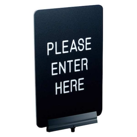 Visiontron Signage, Engrvd, 11x7in., PLEASE ENTER HERE SBB-711P2-02-BK