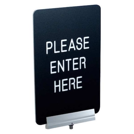 Visiontron Signage, Engrvd, 11x7in., PLEASE ENTER HERE SBC-711P2-02-BK