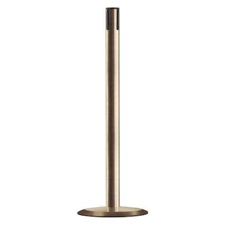 Tensabarrier Receiver Post, 38 In H, Satin Brass 889U-2S-2S-RCV
