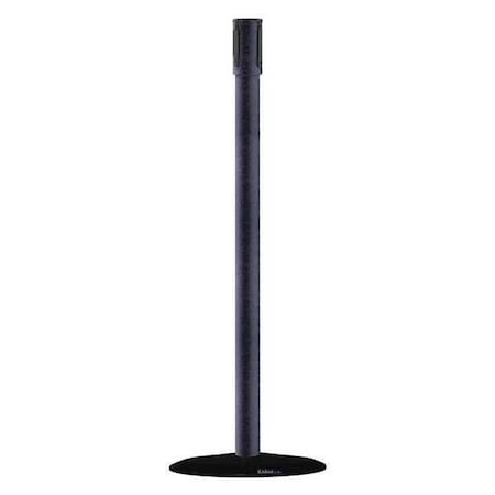 Tensabarrier Receiver Post, 38 In H, Black Wrinkle 890B-33-89-89-RCV