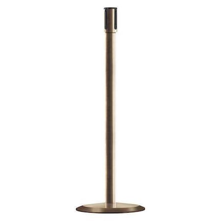 Tensabarrier Receiver Post, 38 In H, Satin Brass 890U-2S-2S-2P-RCV