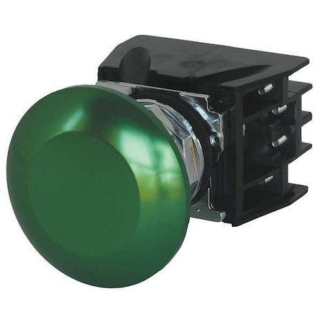Eaton Hazardous Location Push Button, 30 mm, 1NO/1NC, Green 10250T712G