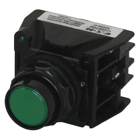 Eaton Hazardous Location Push Button, 30 mm, 2NO/2NC, Green E34EX707G