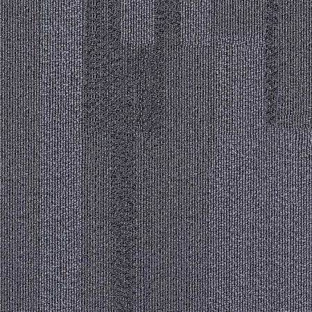 Zoro Select Carpet Tile, 19-11/16in. L, Dark Gray, PK20 31HL84