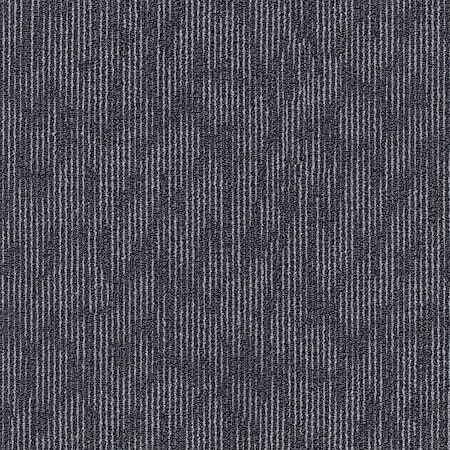 Zoro Select Carpet Tile, 19-11/16in. L, Charcoal, PK20 31HL74