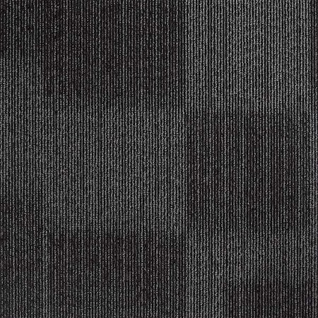 Zoro Select Carpet Tile, 19-11/16in. L, Charcoal, PK20 31HL77