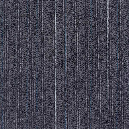 Zoro Select Carpet Tile, 19-11/16in. L, Charcoal, PK20 31HL78