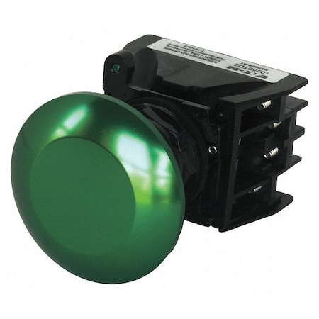 Eaton Hazardous Location Push Button, 30 mm, 2NO/2NC, Green E34EX713G