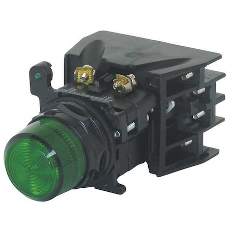 Eaton Cutler-Hammer Pilot Light, LED, 24VAC/DC, Green 10250T197HLGP24