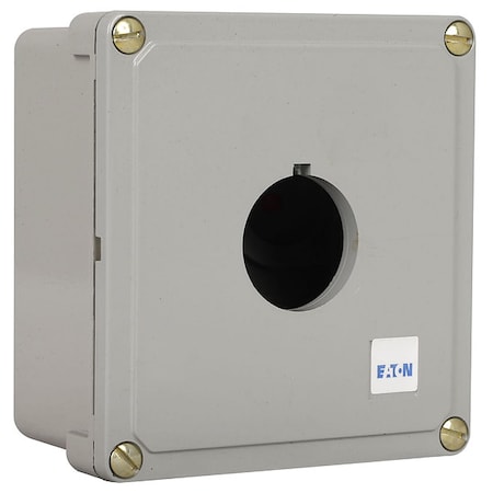 Eaton Pushbutton Enclosure, 5.88 in H, Al E34N2-GR1