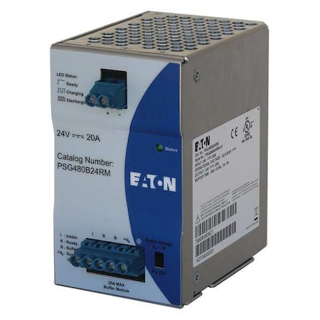 Eaton DC Power Supply, 24V DC, 24V DC, 480 W, 2.5 A, DIN Rail PSG480B24RM