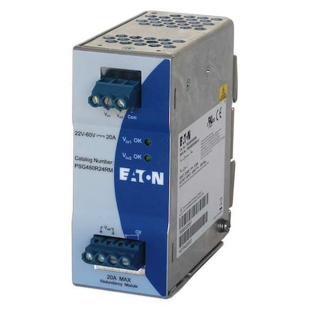 Eaton DC Power Supply, 320/500V AC, 24V DC, 960 W, 20 A, DIN Rail PSG480F24RM