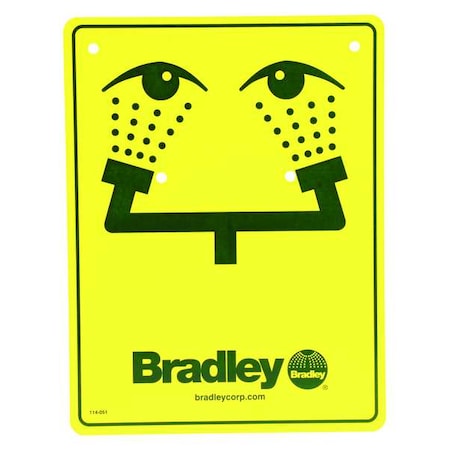 Bradley Safety Sign, Eyewash 114-051