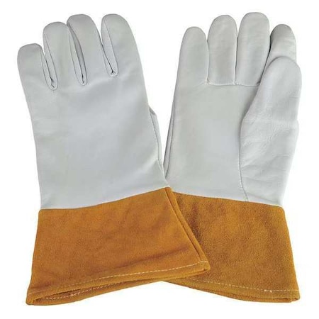 Condor Condor Welding Gloves, Gauntlet Cuff, Straight Thumb, Premium Goatskin, L, 1 PR 31KY87