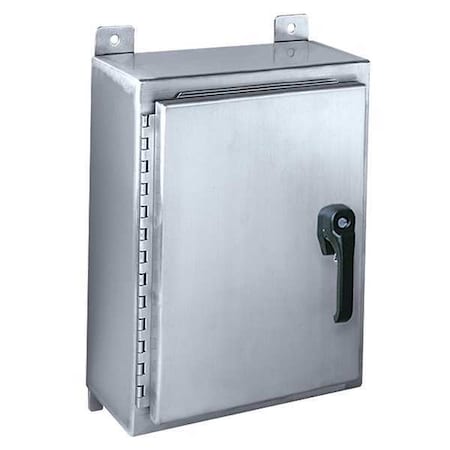 Wiegmann 3 Point Latch with Padlock Handle Electrical Enclosures, 30 in H, 8 in D, 24 in W, 12, 3R, 4, 4X SSN43024083PT