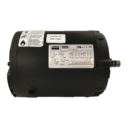 Dayton Three-Phase General Purpose Motor, 3/4 HP, 56C Frame, 230/460V AC Voltage, 1150 Nameplate RPM 31LH47
