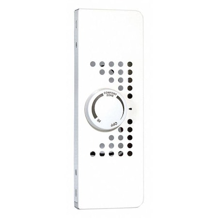 Cadet Electric Baseboard Heater Thermostat, 2 Poles, White, Powder Coated White Paint, 120/208/240V EBKNW