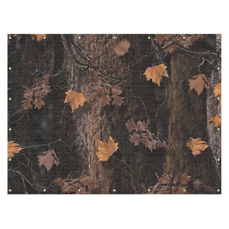 Accuform Printed Welding Screen, Tree Branches, Transparent Vinyl, 13 oz/sq yd, 8 ft W x 6 ft H, Red PWD146RD