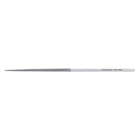 Strauss Needle File, Swiss, Round, 5-1/2 In. L NF2162D126