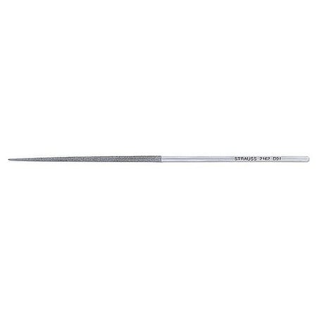 Strauss Needle File, Swiss, Round, 5-1/2 In. L NF2162D181