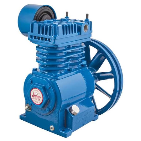 Jenny Air Compressor Pump, 1 hp, 2 hp, 1 Stage, 32 fl oz Oil Capacity, 2 Cylinder K-PUMP